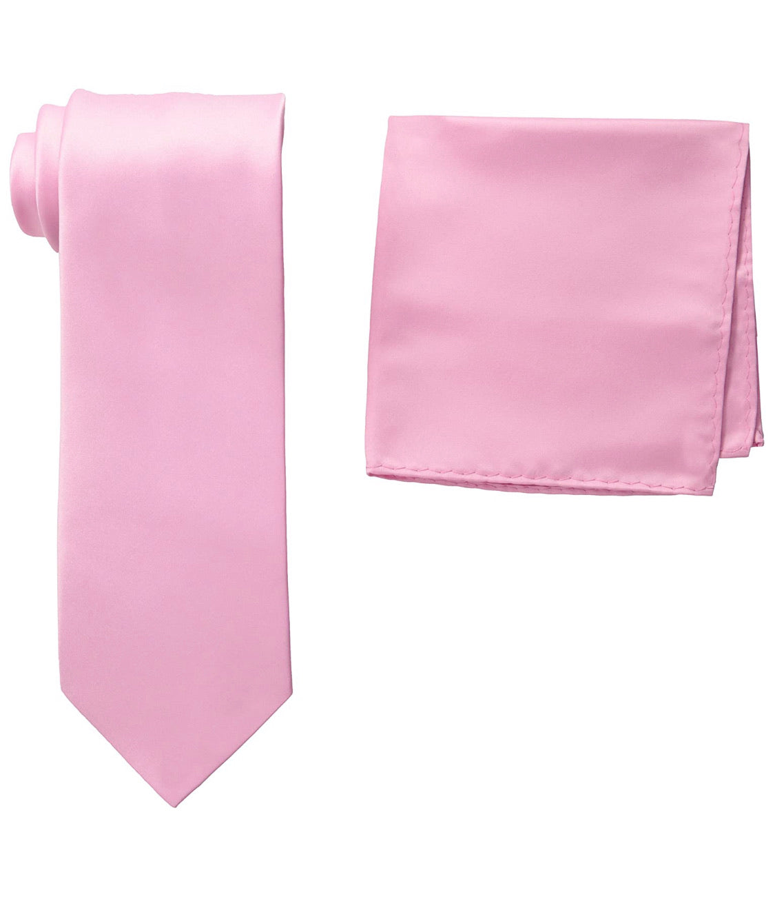 Stacy Adams Solid Pink Tie and Hanky - On Time Fashions Tuscaloosa